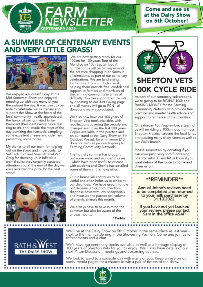 September 2022 Farm Newsletter