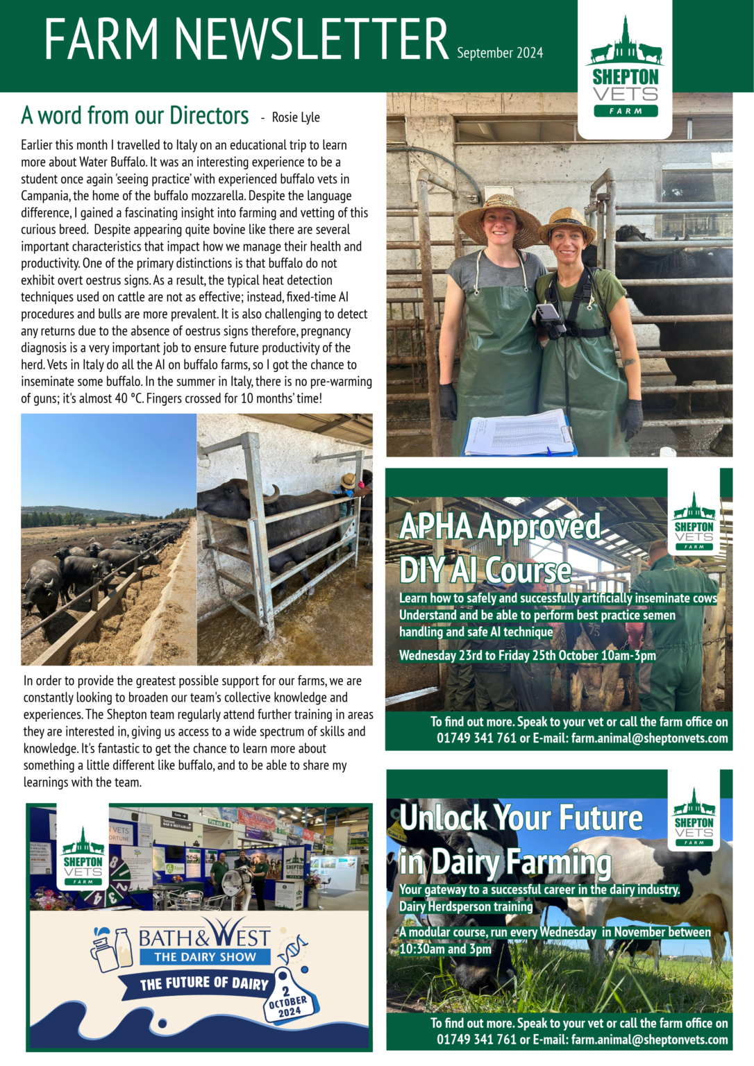 Farm Insights: Sept 2024 Newsletter : sheptonvets