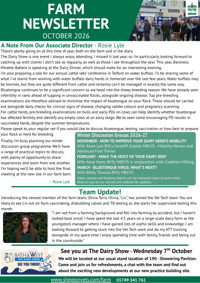 October 2026 Farm Newsletter