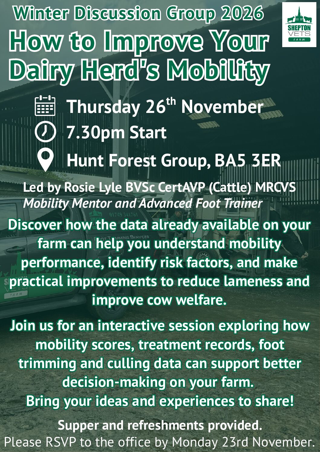 November 2026 Winter Discussion Group – How to Improve Your Dairy Herd’s Mobility